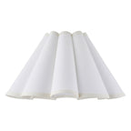 Endon Ayla 31cm Scalloped Lamp Shade in Vintage White Cotton