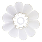 Endon Ayla 31cm Scalloped Lamp Shade in Vintage White Cotton