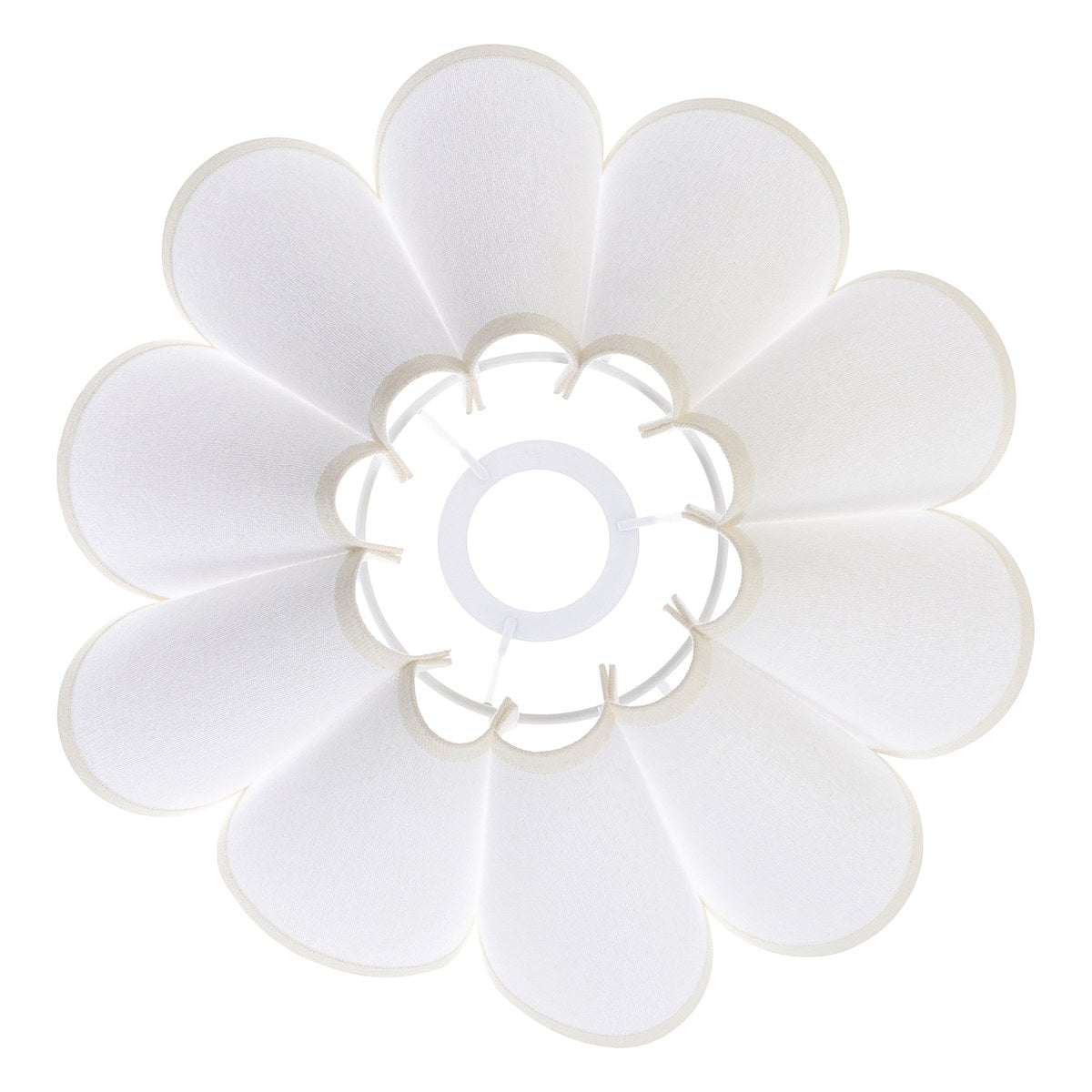 Endon Ayla 31cm Scalloped Lamp Shade in Vintage White Cotton