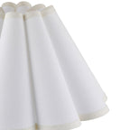 Endon Ayla 31cm Scalloped Lamp Shade in Vintage White Cotton