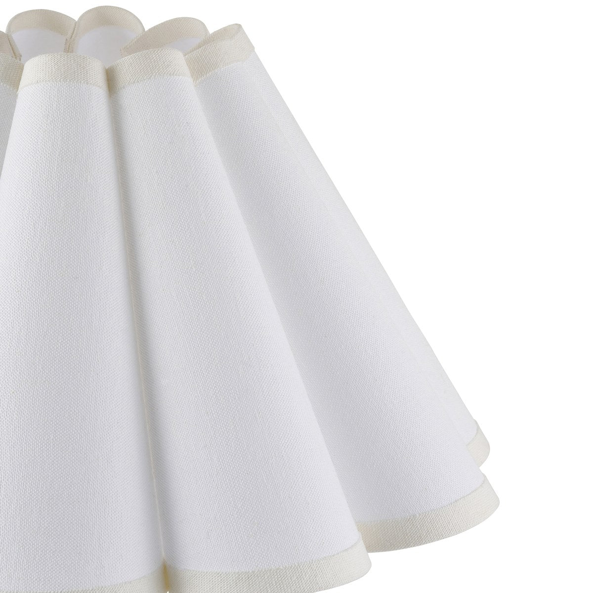 Endon Ayla 31cm Scalloped Lamp Shade in Vintage White Cotton