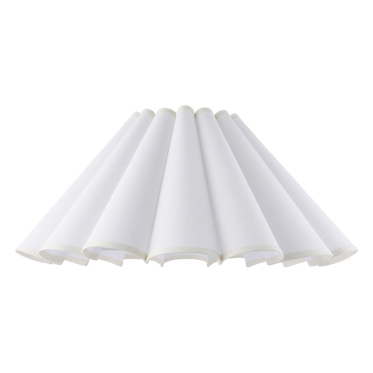 Endon Ayla 53cm Scalloped Lamp Shade in Vintage White Cotton