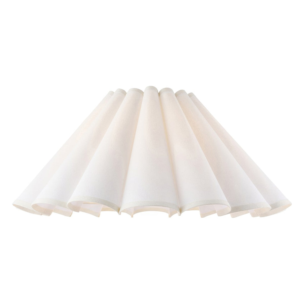 Endon Ayla 53cm Scalloped Lamp Shade in Vintage White Cotton