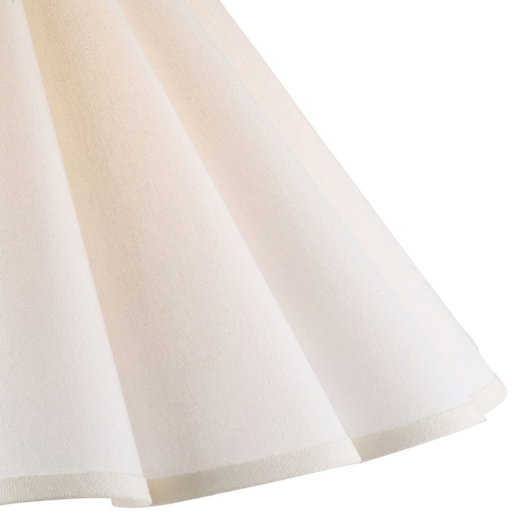Endon Ayla 53cm Scalloped Lamp Shade in Vintage White Cotton