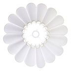 Endon Ayla 53cm Scalloped Lamp Shade in Vintage White Cotton