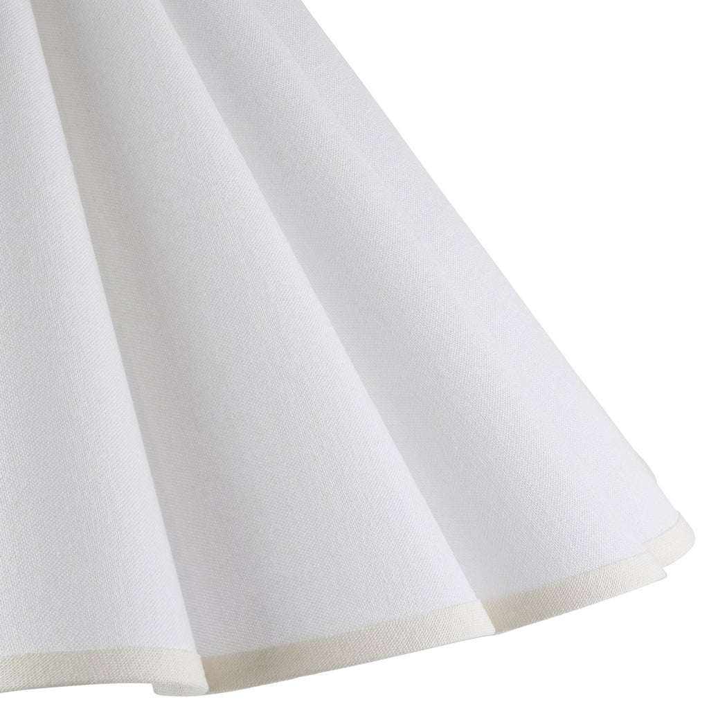 Endon Ayla 53cm Scalloped Lamp Shade in Vintage White Cotton