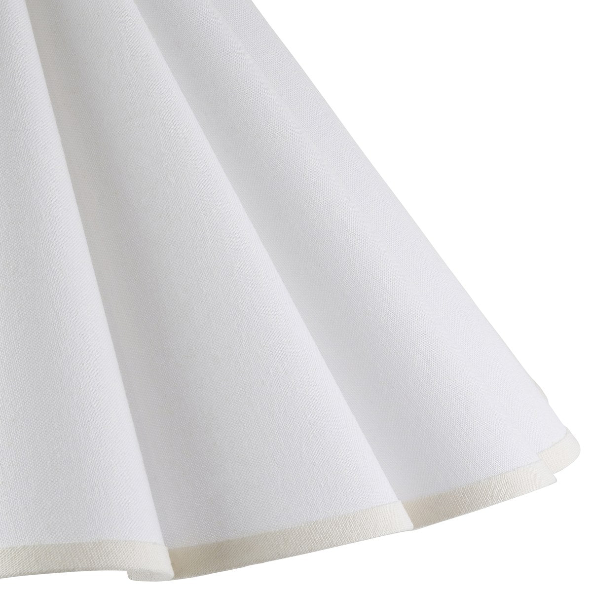 Endon Ayla 53cm Scalloped Lamp Shade in Vintage White Cotton