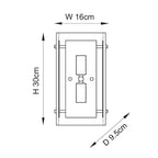 Endon Keller 2 Light Wall Light in Brushed Aged Brass and Handmade Textured Clear Glass Shade