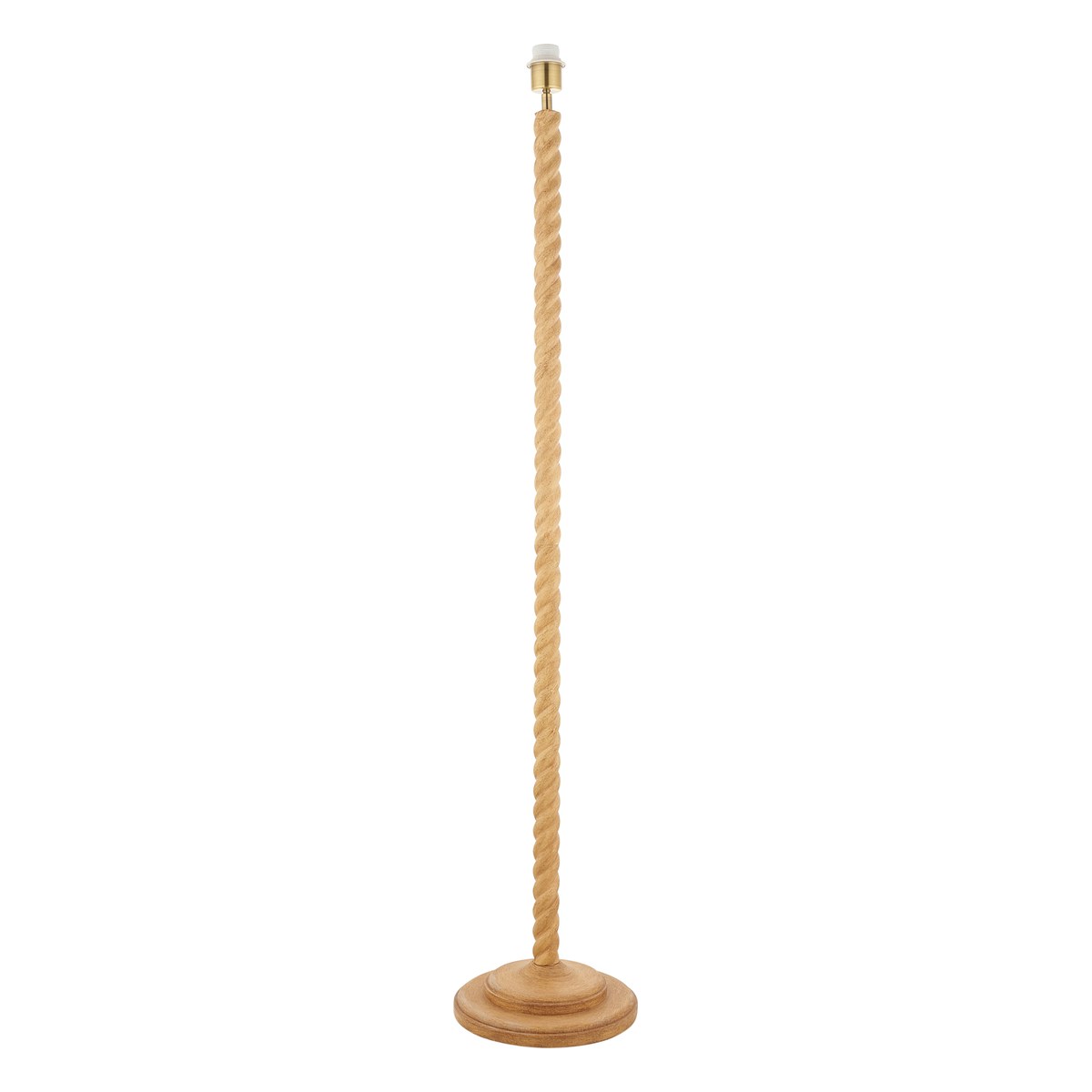 Endon Twist Floor Lamp Base in Oak Effect