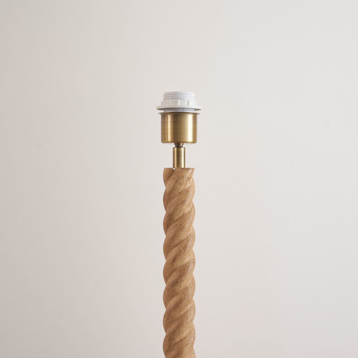 Endon Twist Floor Lamp Base in Oak Effect