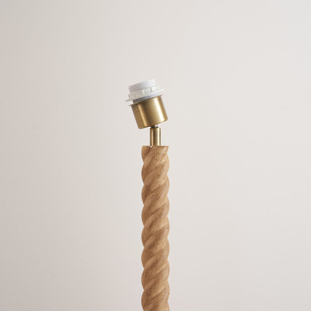 Endon Twist Floor Lamp Base in Oak Effect