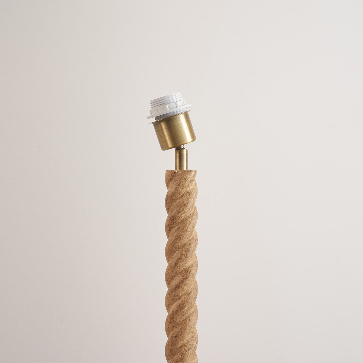 Endon Twist Floor Lamp Base in Oak Effect