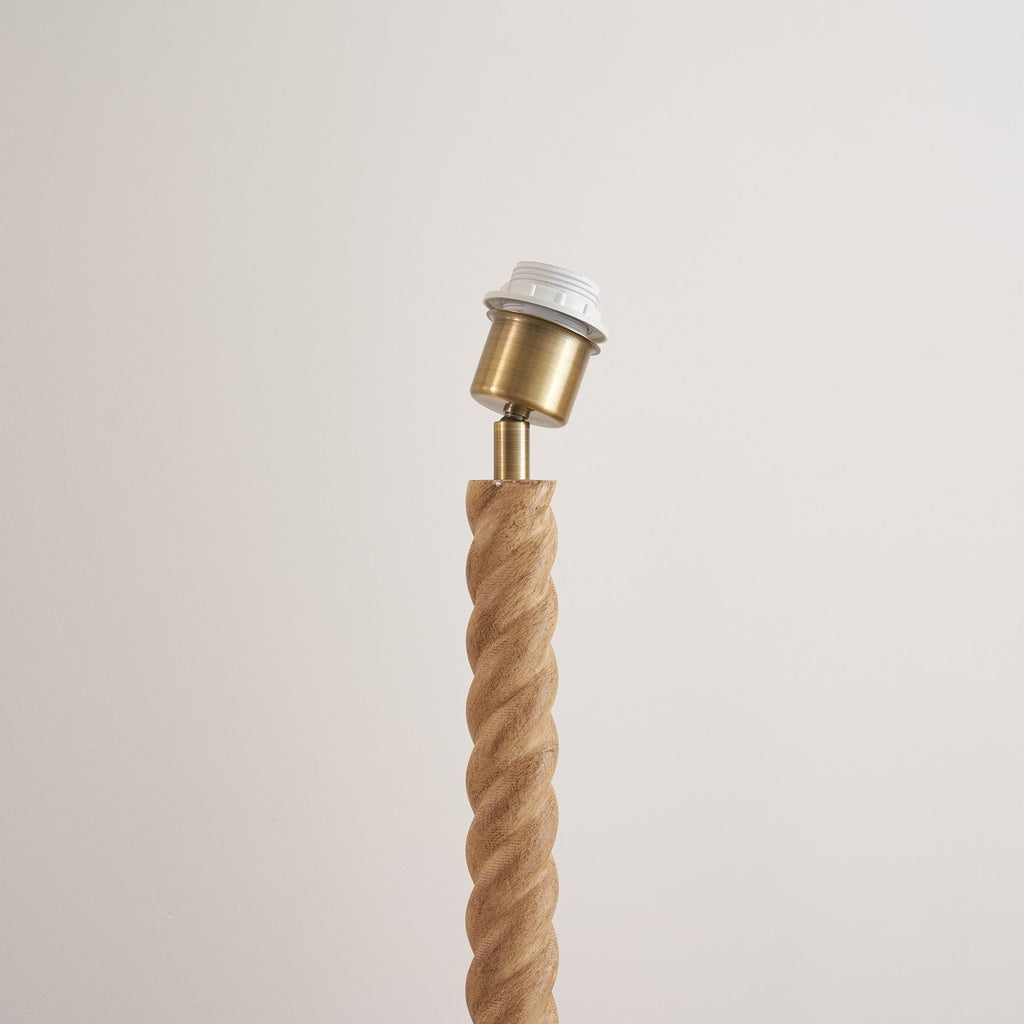 Endon Twist Floor Lamp Base in Oak Effect
