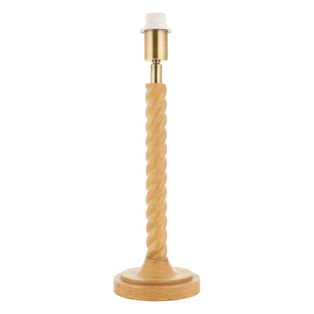 Endon Twist Table Lamp Base in Oak Effect
