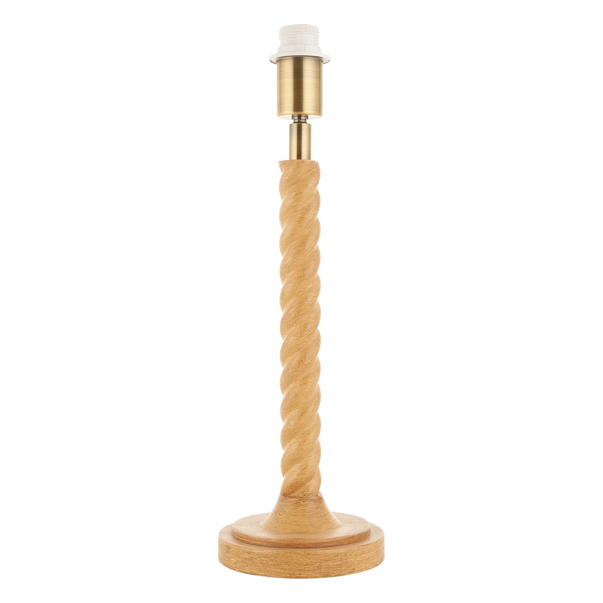 Endon Twist Table Lamp Base in Oak Effect