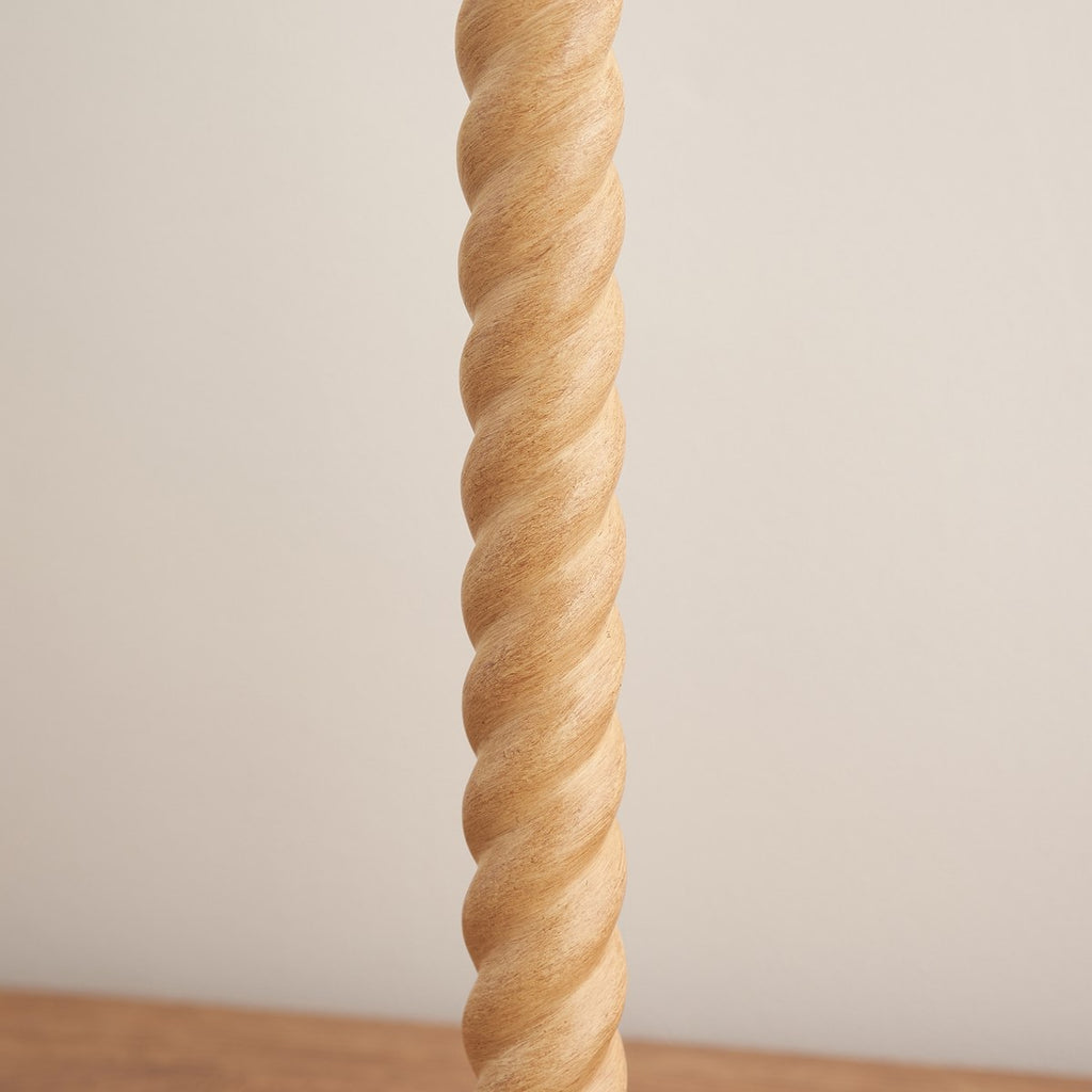 Endon Twist Table Lamp Base in Oak Effect