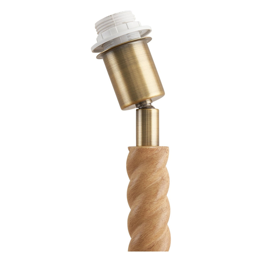 Endon Twist Table Lamp Base in Oak Effect