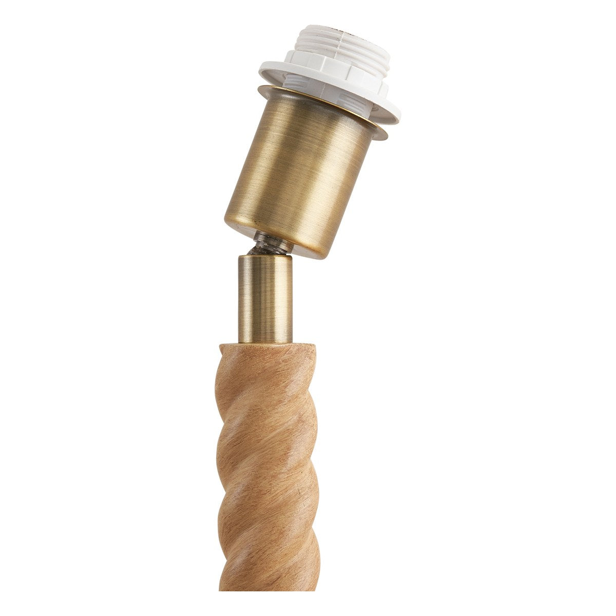 Endon Twist Table Lamp Base in Oak Effect