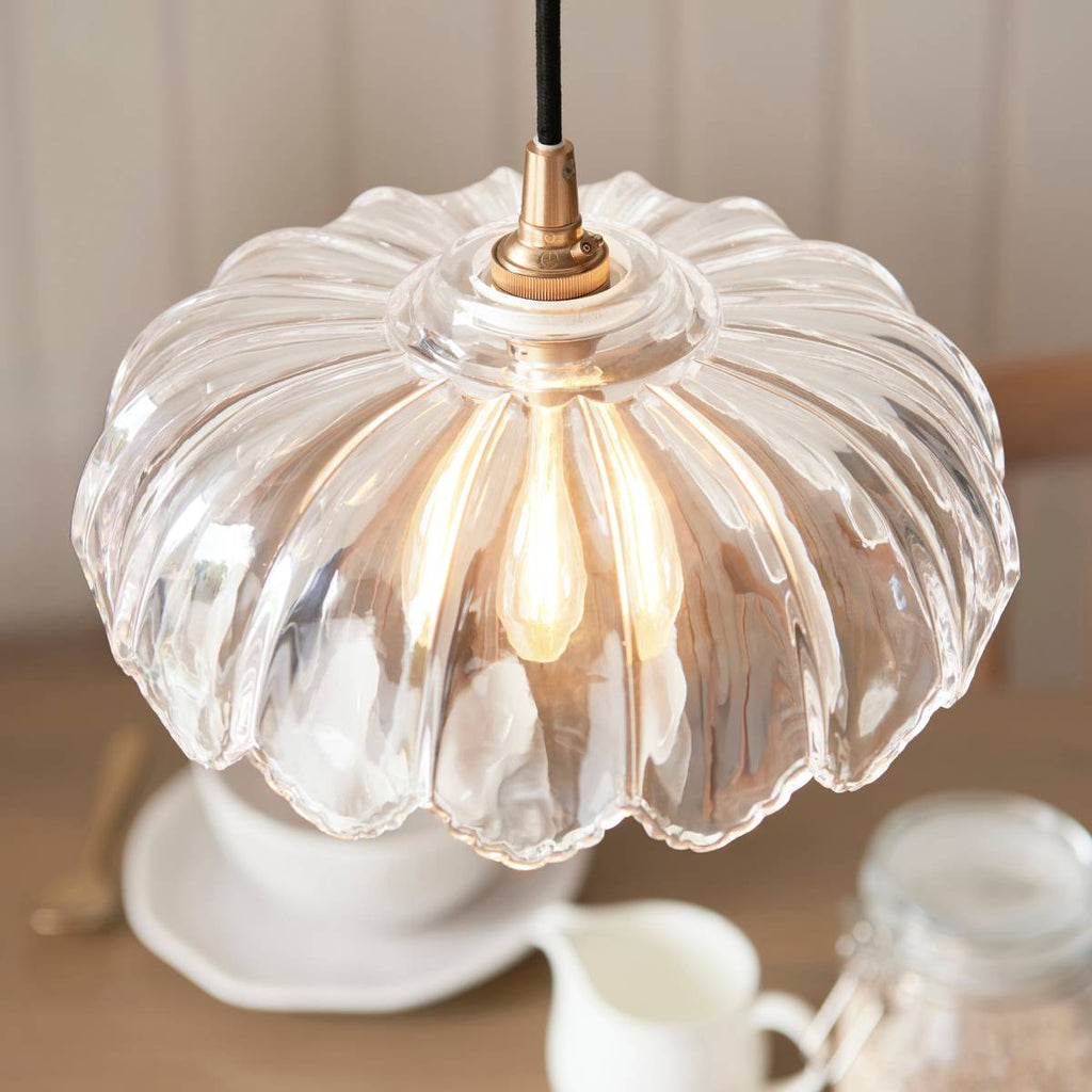 Endon Camellia Easyfit Clear Glass Shade for Pendant