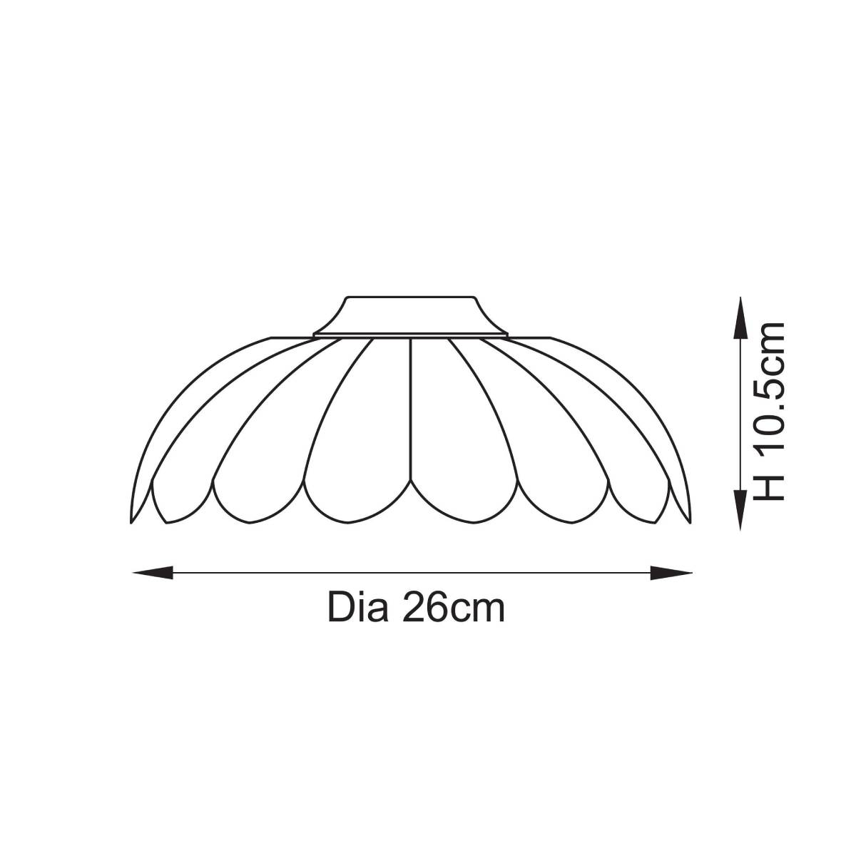 Endon Camellia Easyfit Clear Glass Shade for Pendant