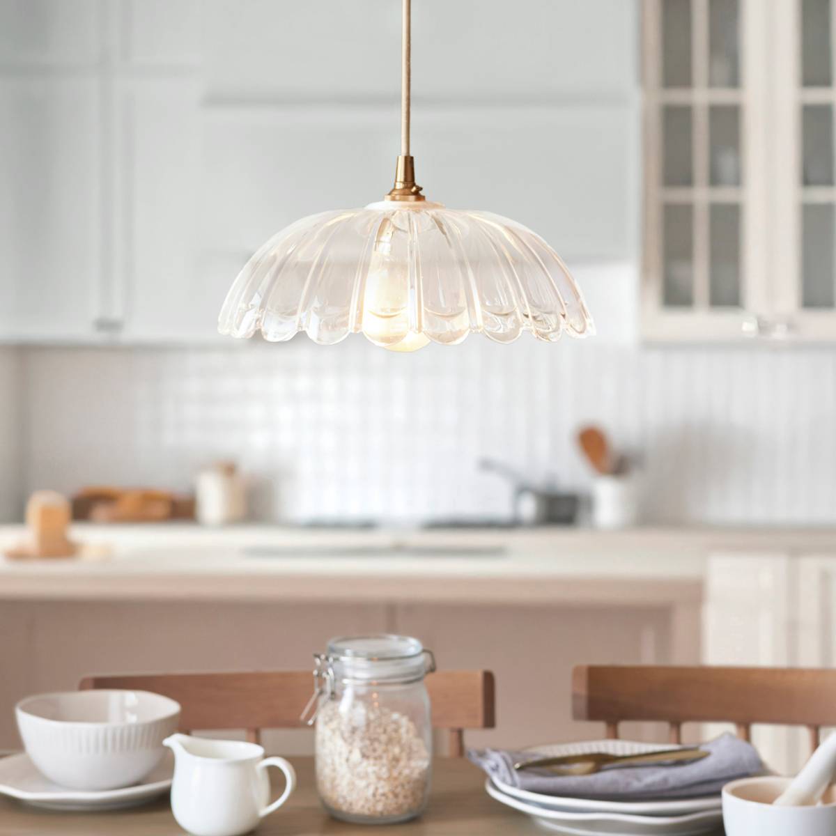 Endon Carnation Easyfit Clear Glass Shade for Pendant