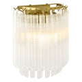 Endon Montpellier Wall Light in Brushed Aged Brass with Clear Ribbed Glass