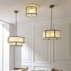 Endon Ridgeton Flush Ceiling Light in Antique Brass with Frosted Ribbed Glass