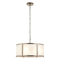 Endon Ridgeton 3 Light Pendant Light in Antique Brass with Frosted Ribbed Glass