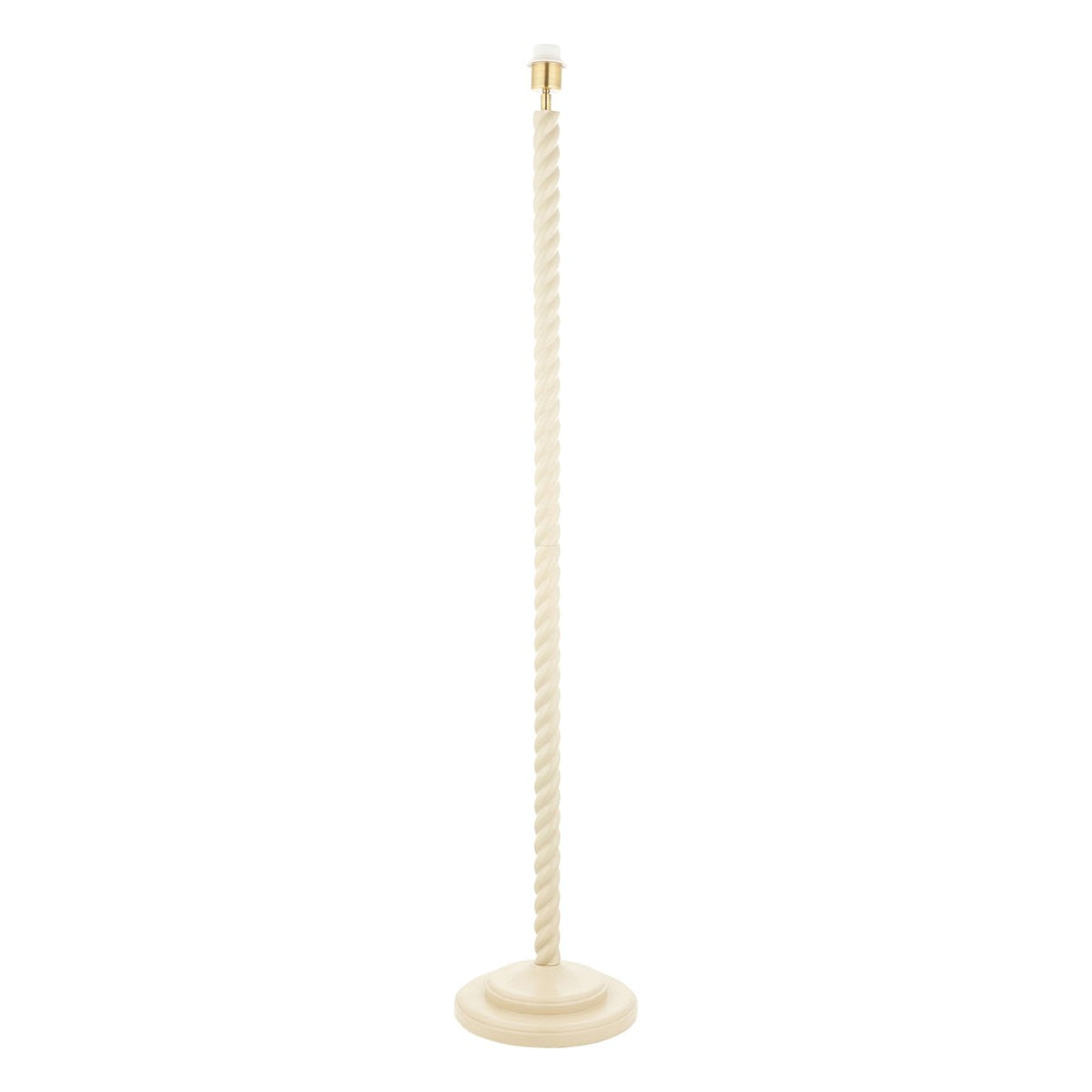 Endon Twist Floor Lamp Base in Satin Almond White