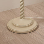 Endon Twist Floor Lamp Base in Satin Almond White