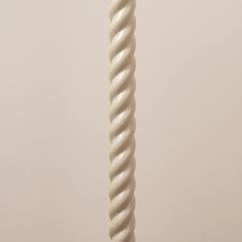 Endon Twist Floor Lamp Base in Satin Almond White