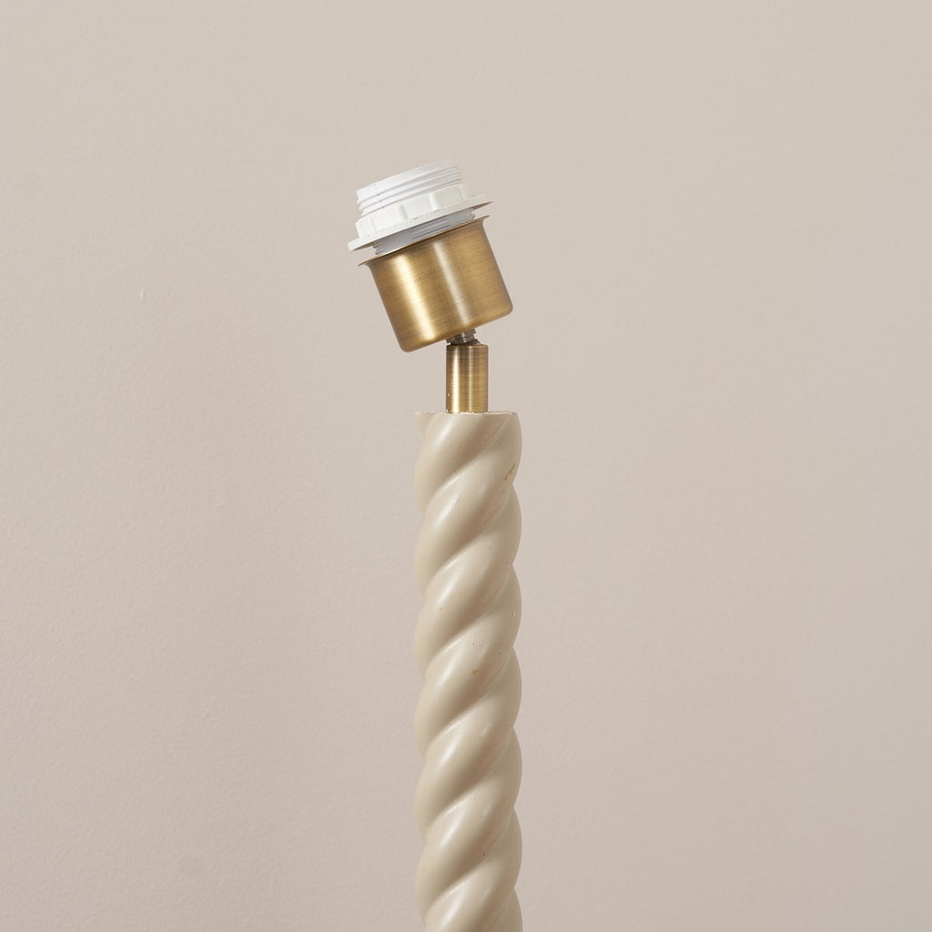 Endon Twist Floor Lamp Base in Satin Almond White
