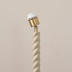 Endon Twist Floor Lamp Base in Satin Almond White