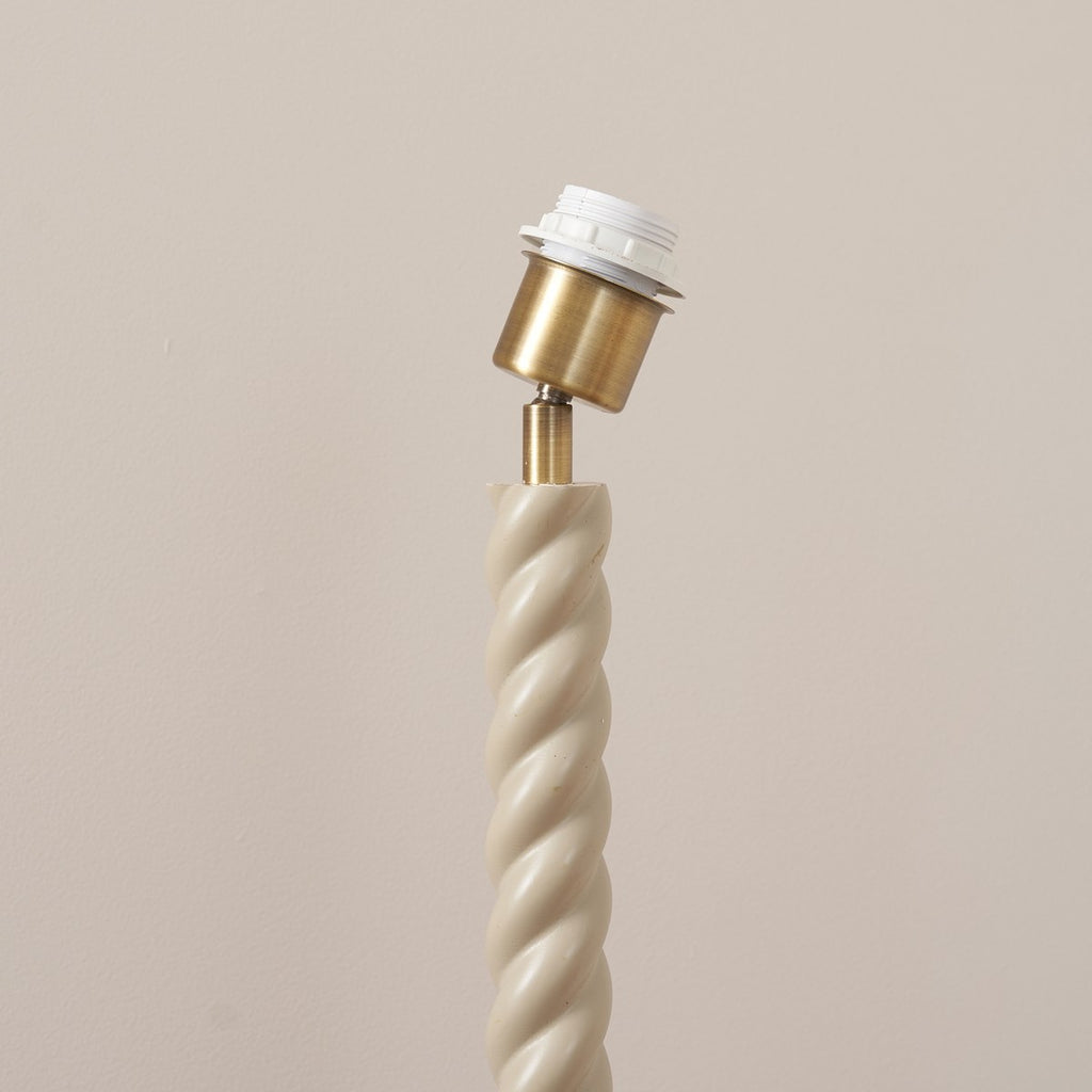 Endon Twist Floor Lamp Base in Satin Almond White