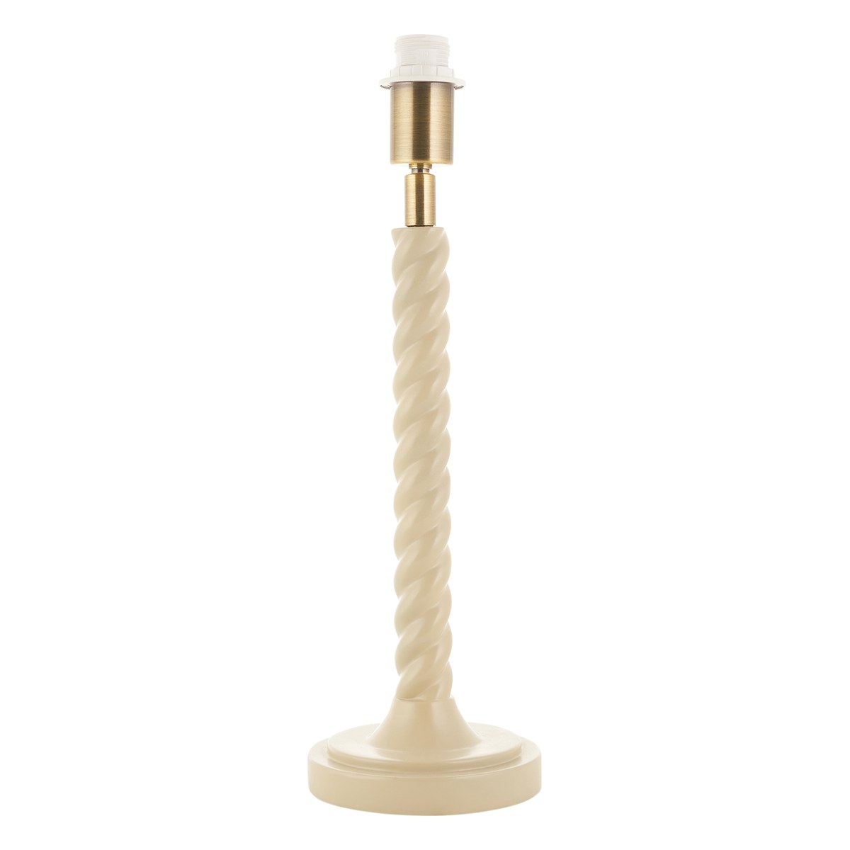 Endon Twist Table Lamp Base in Satin Almond White