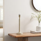 Endon Twist Table Lamp Base in Satin Almond White