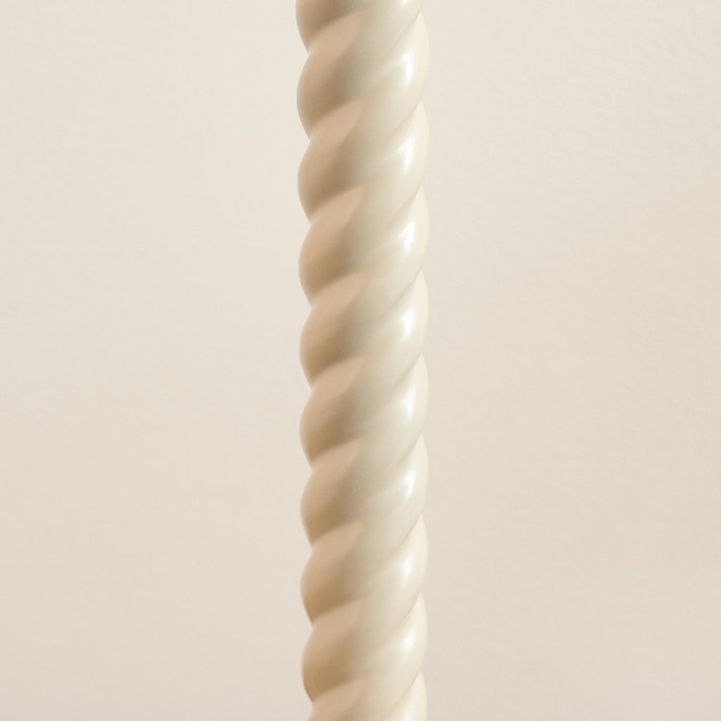 Endon Twist Table Lamp Base in Satin Almond White