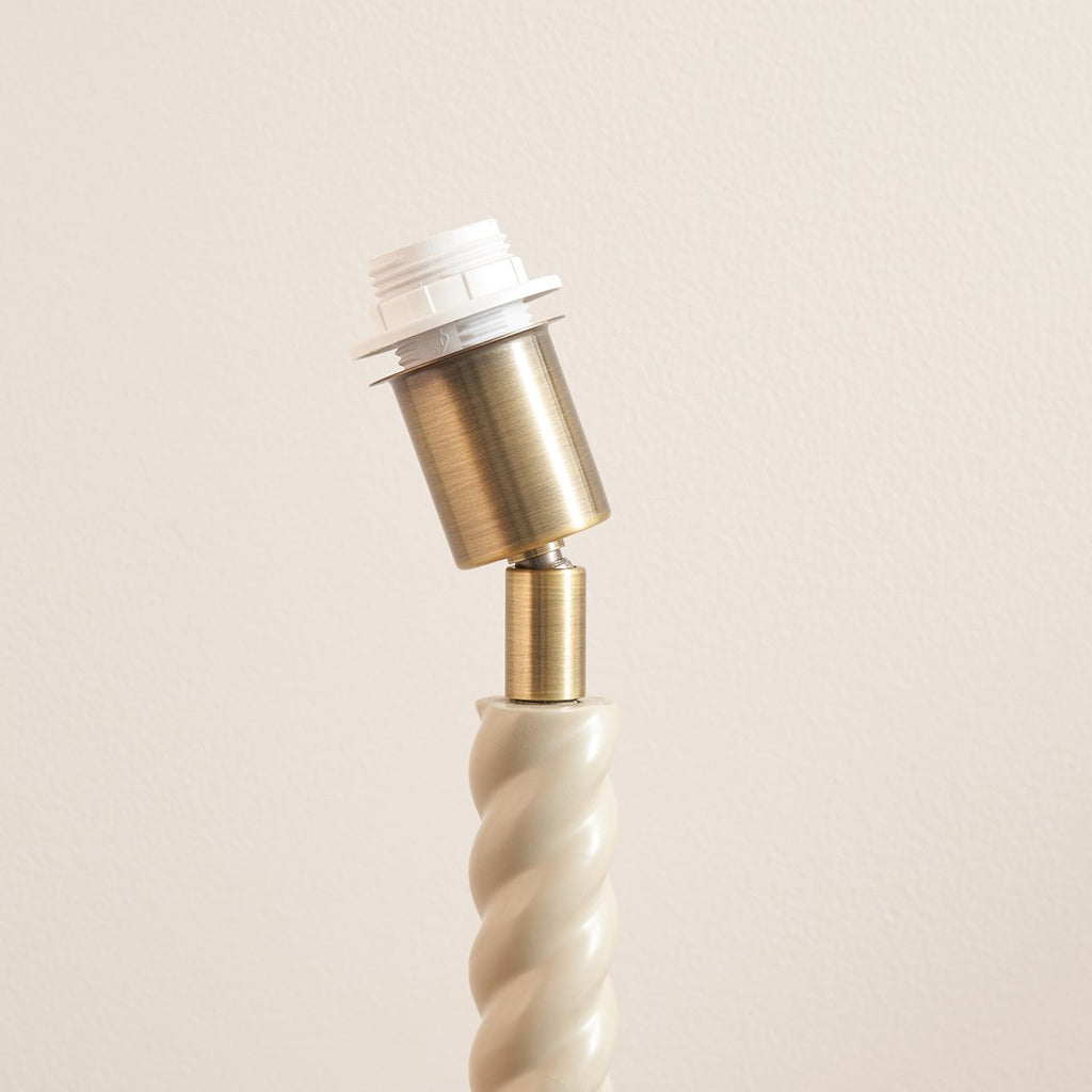 Endon Twist Table Lamp Base in Satin Almond White