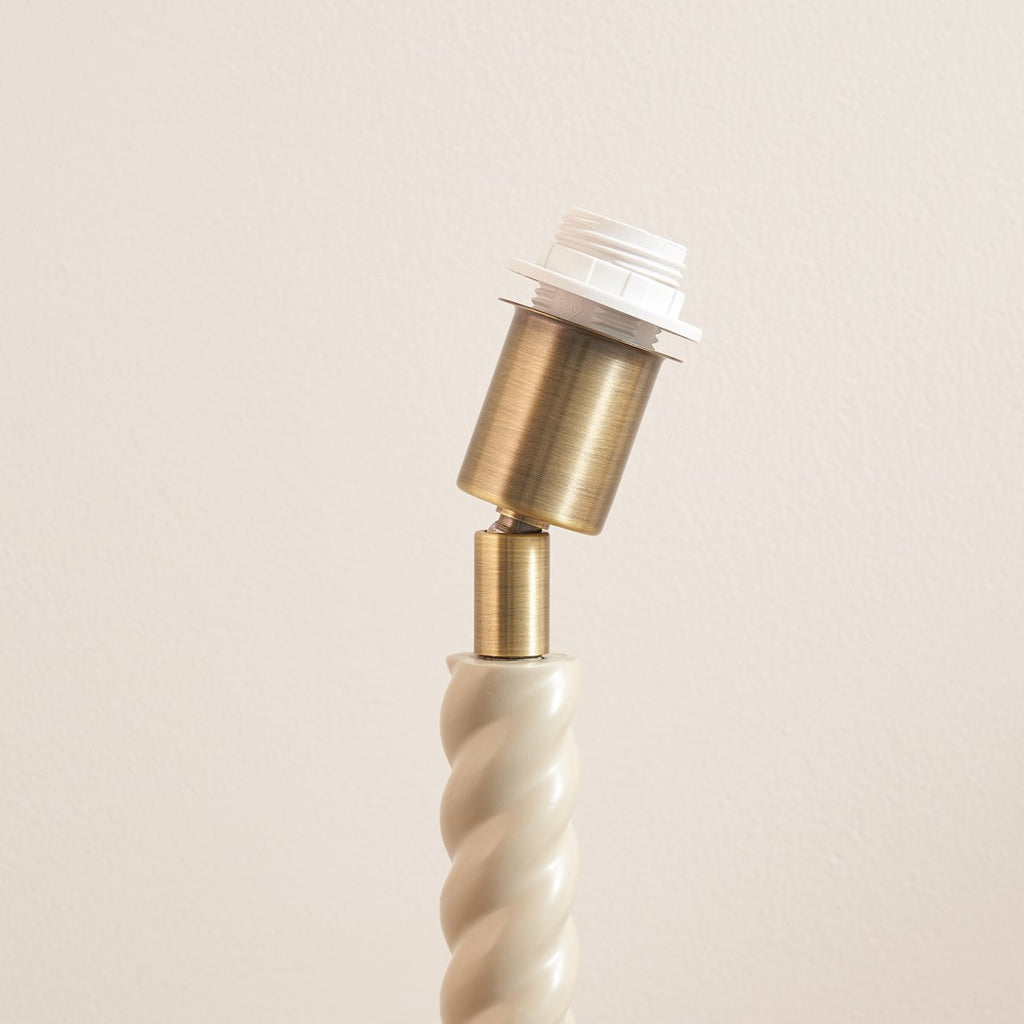 Endon Twist Table Lamp Base in Satin Almond White
