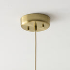 Endon Isabella Pendant Light in Brushed Aged Brass with Vintage White Scalloped Shade