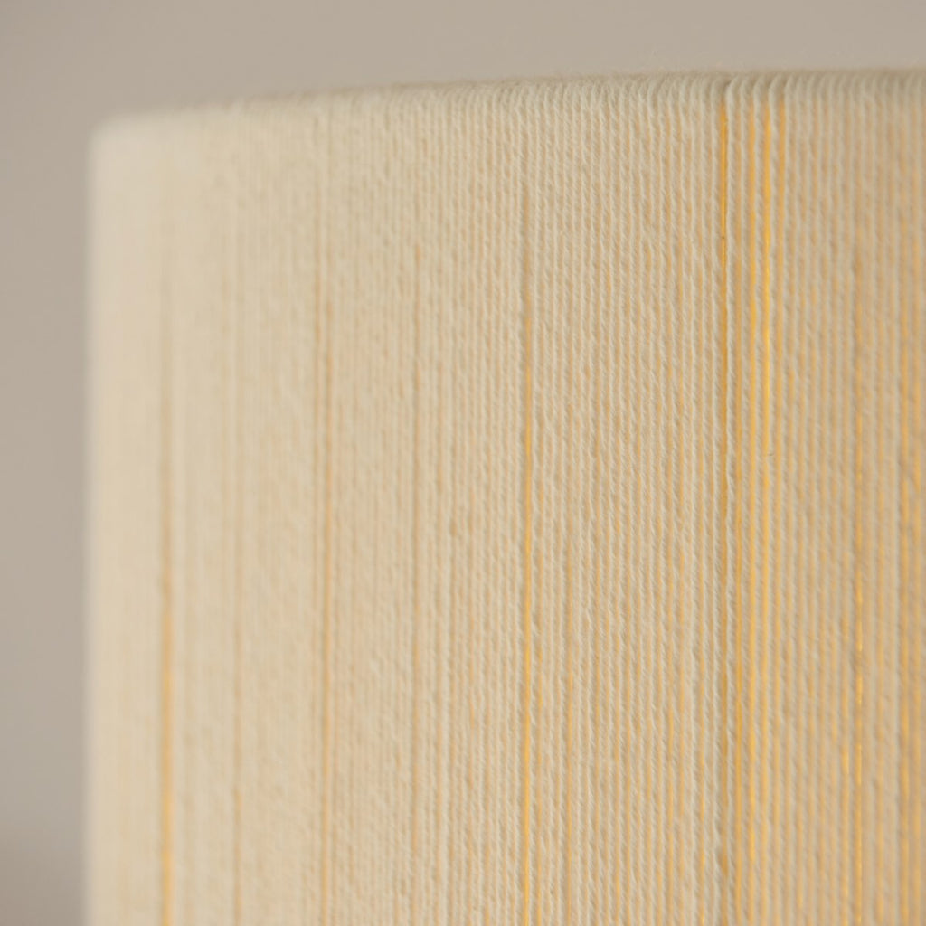 Endon Noah Pendant Light in Brushed Brass with Cream Cotton Shade