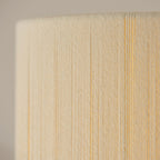 Endon Noah Pendant Light in Brushed Brass with Cream Cotton Shade