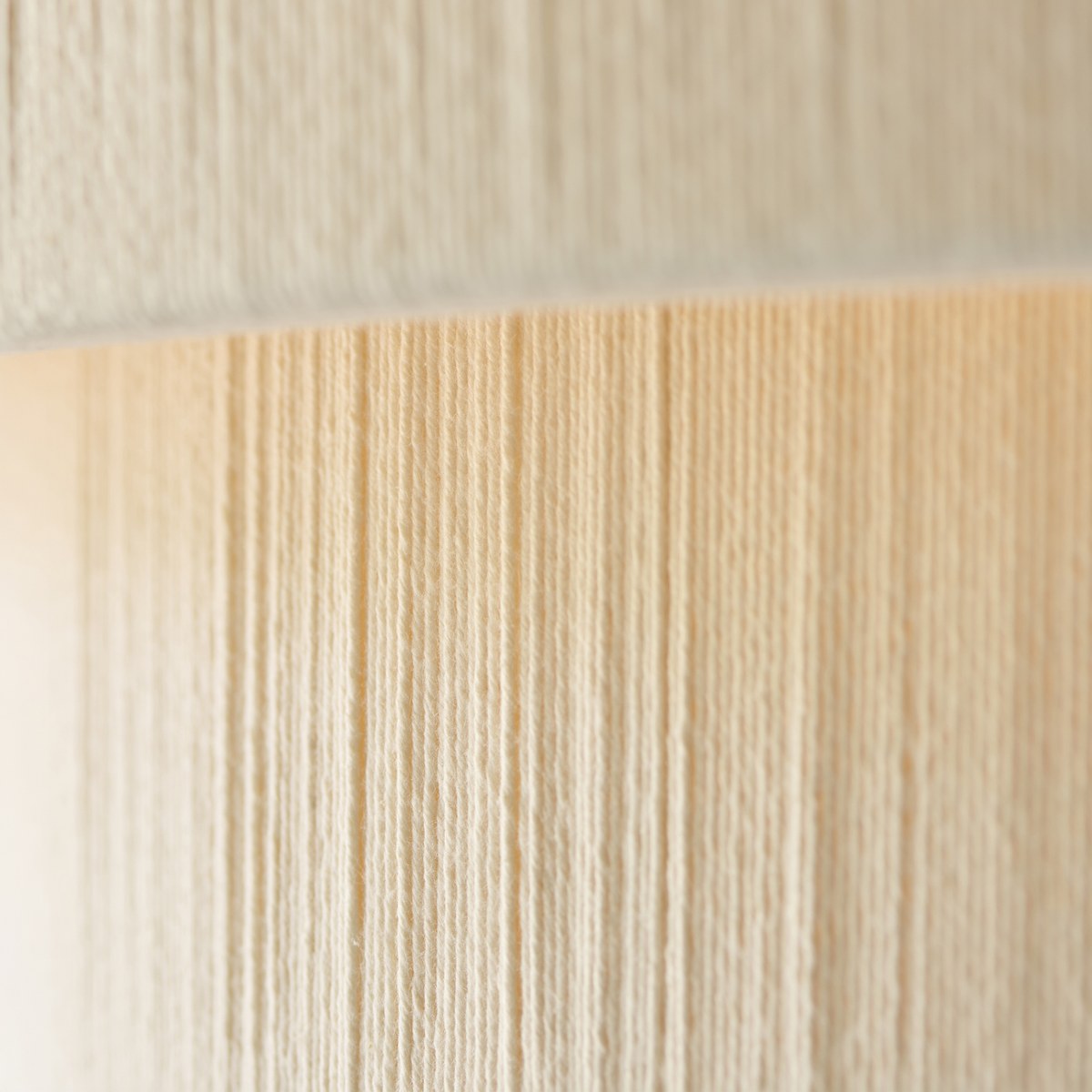 Endon Noah 5 Light Tiered Pendant Light in Brushed Brass with Cream Cotton Shade