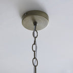 Endon Lucille 3 Light Pendant Light in Antique Brass with Clear Glass Rods