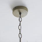 Endon Lucille 5 Light Pendant Light in Antique Brass with Clear Glass Rods