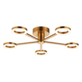 Endon Scout 5 Light Semi Flush Ceiling Light in Warm Brass