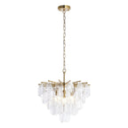 Endon Loretta 3 Light Pendant Light in Brushed Aged Brass with Clear Bubble Glass