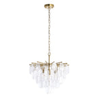 Endon Loretta 3 Light Pendant Light in Brushed Aged Brass with Clear Bubble Glass