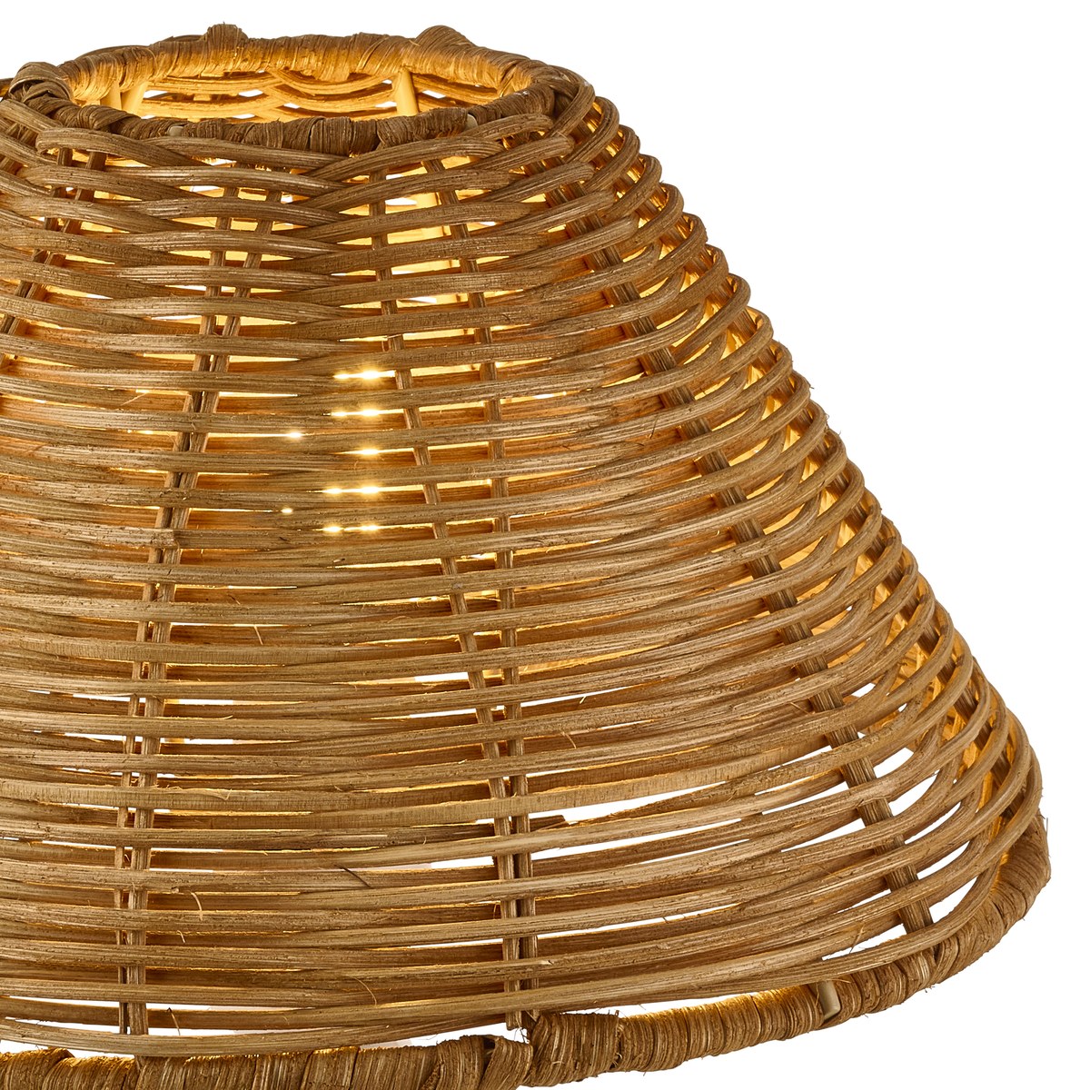 Endon Rattan 22cm Tapered Lamp Shade in Dark Rattan