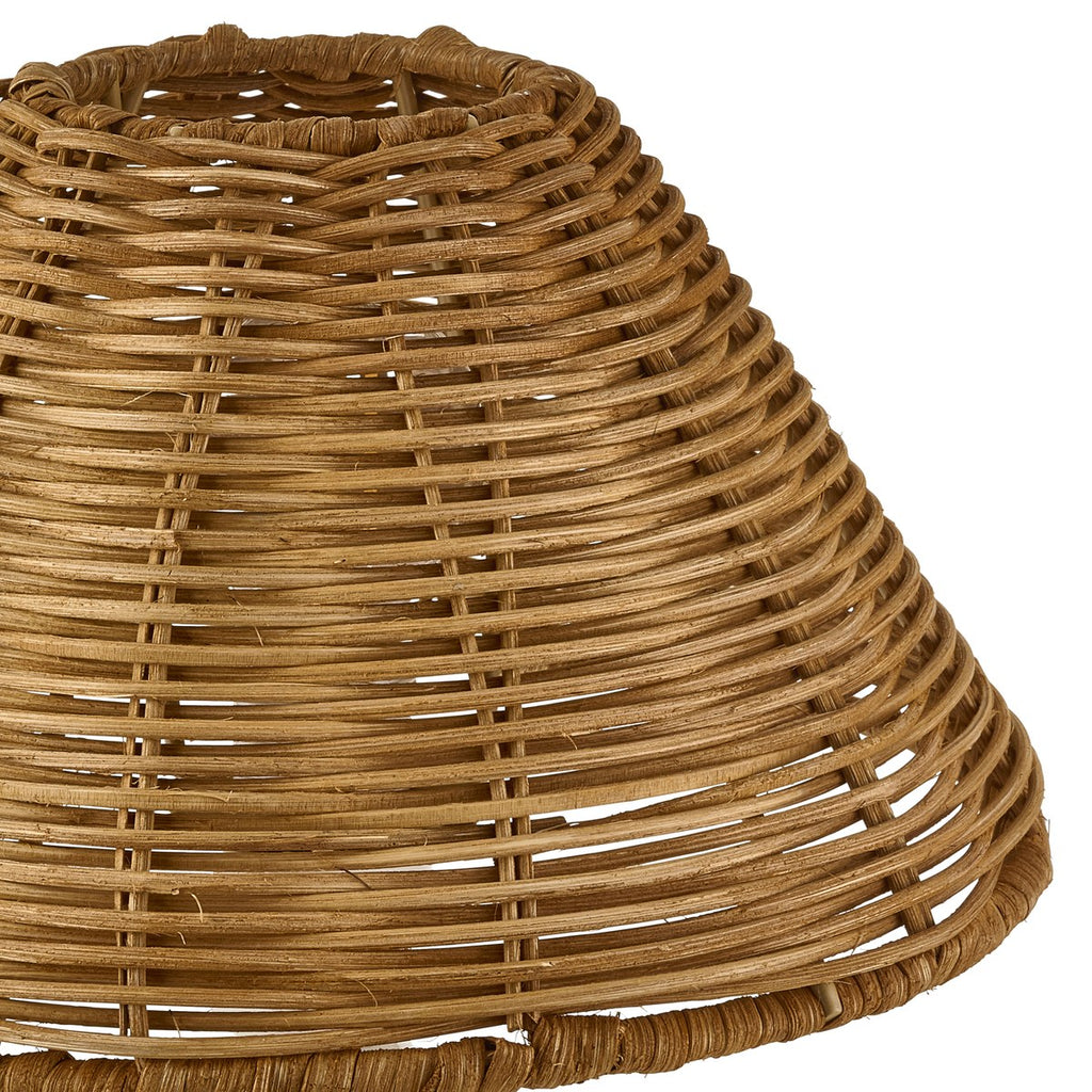 Endon Rattan 22cm Tapered Lamp Shade in Dark Rattan